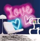 Neon Love Mural Pink Kids and Teens Mural by Galerie