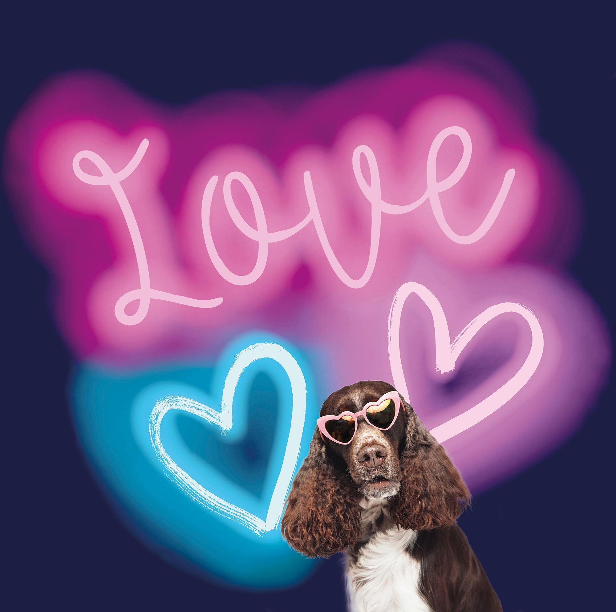 Neon Love Mural Pink Kids and Teens Mural by Galerie