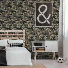 Camo Green Kids and Teens Wallpaper by Galerie