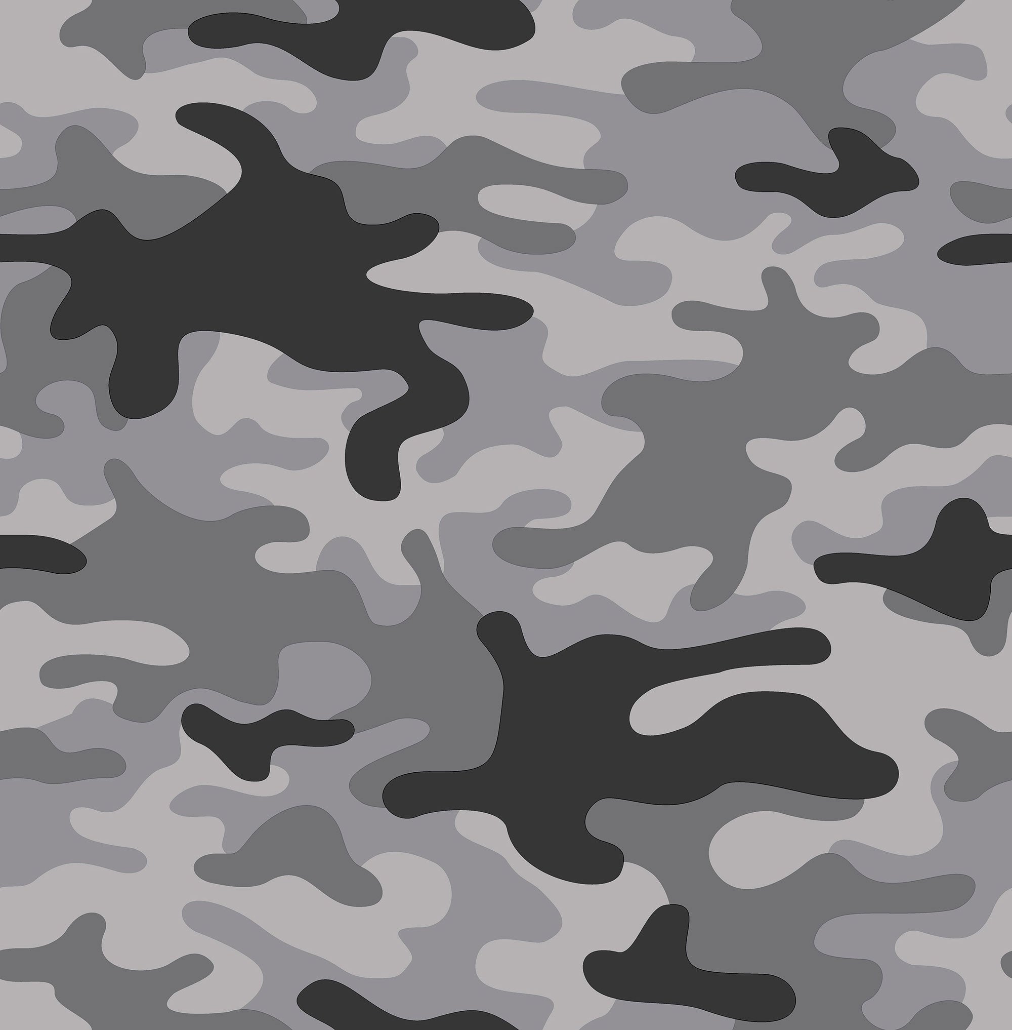 Camo Silver Grey Kids and Teens Wallpaper by Galerie