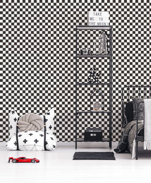 Check Black Kids and Teens Wallpaper by Galerie