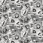 Comics Silver Grey Kids and Teens Wallpaper by Galerie