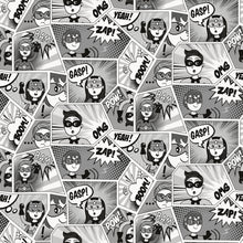 Comics Silver Grey Kids and Teens Wallpaper by Galerie
