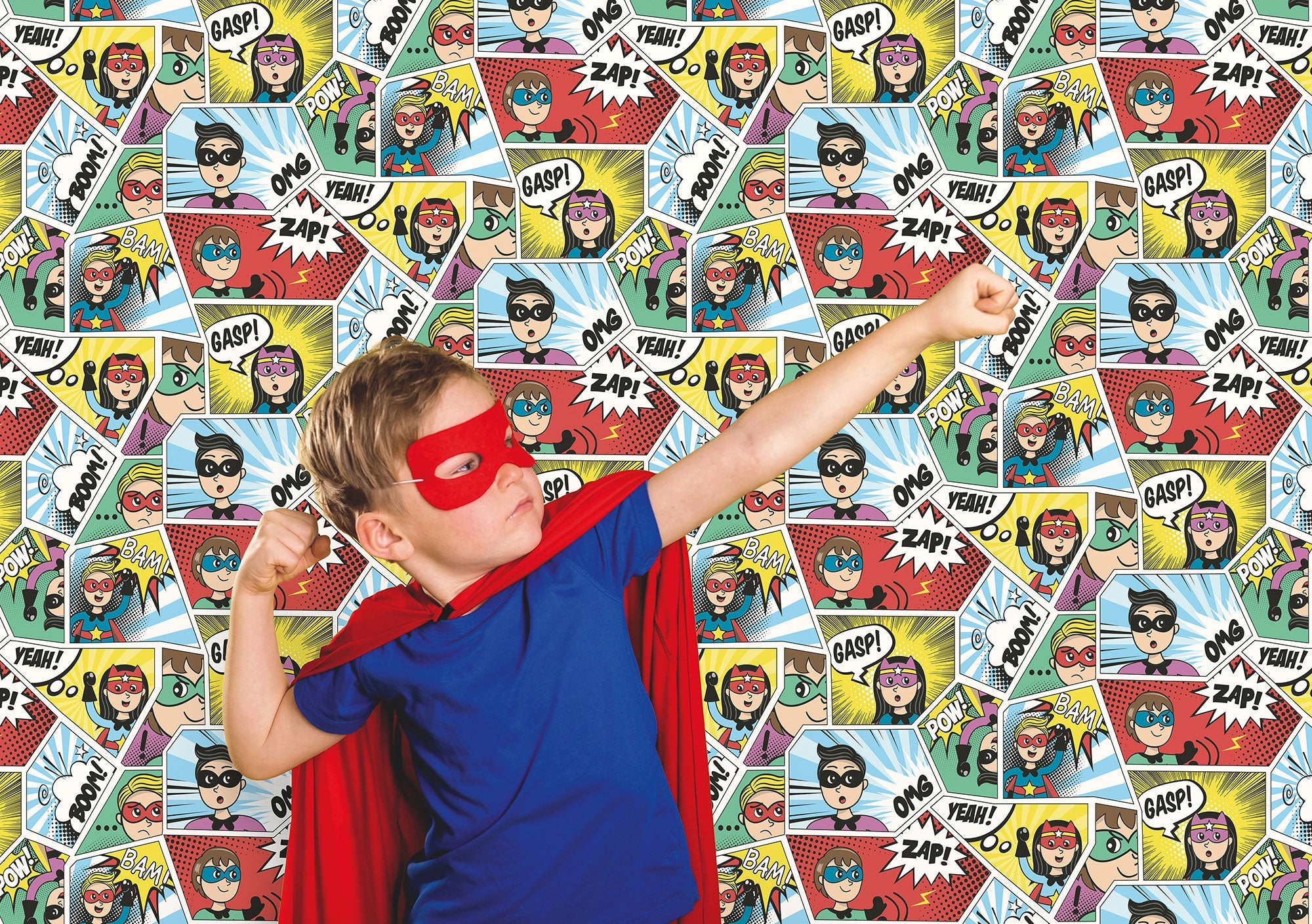 Comics Multi-coloured Kids and Teens Wallpaper by Galerie