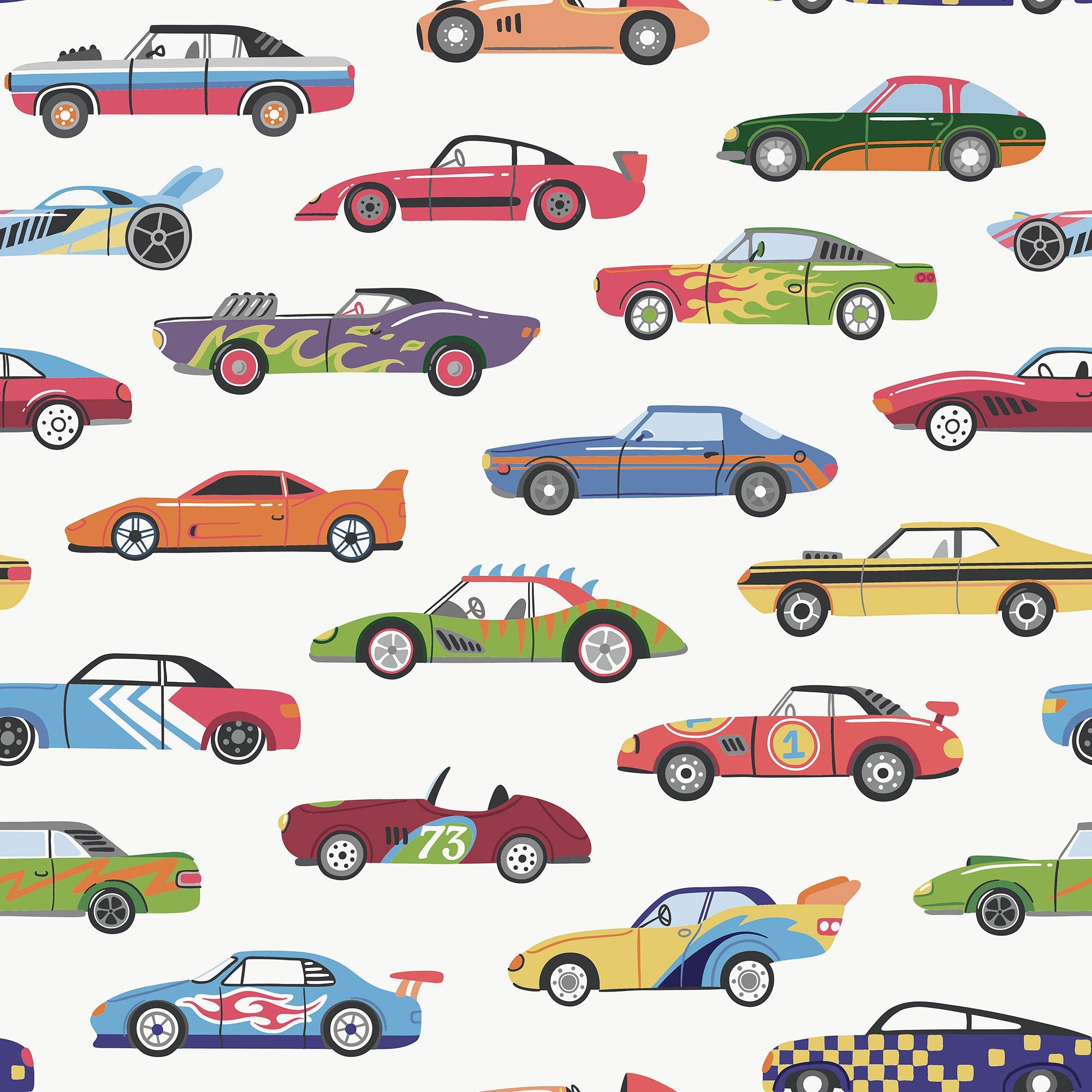 Dinky Cars Multi-coloured Kids and Teens Wallpaper by Galerie