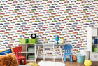 Dinky Cars Multi-coloured Kids and Teens Wallpaper by Galerie