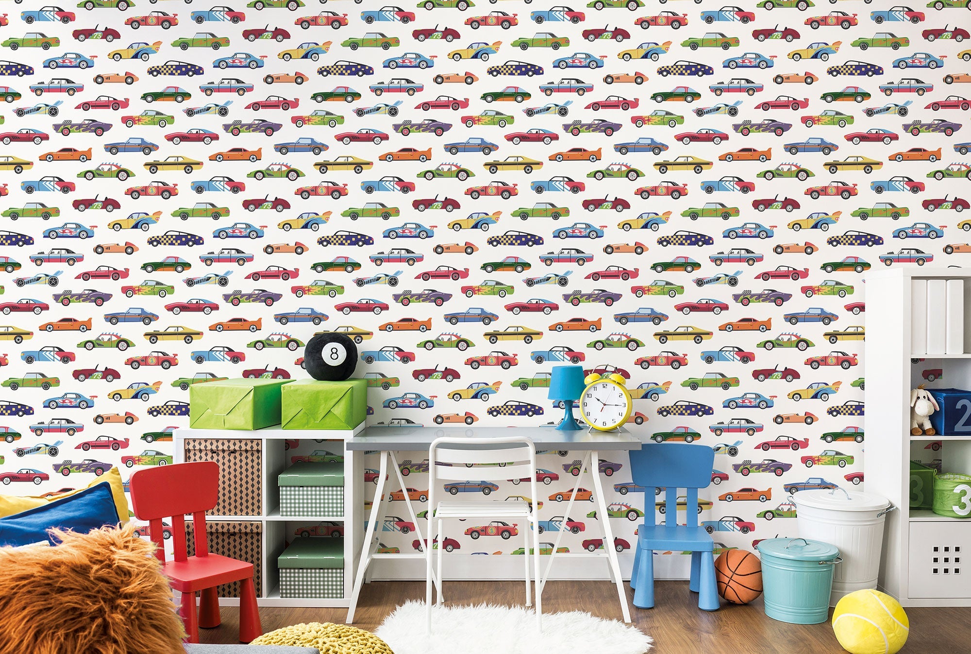 Dinky Cars Multi-coloured Kids and Teens Wallpaper by Galerie