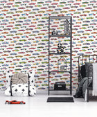 Dinky Cars Multi-coloured Kids and Teens Wallpaper by Galerie
