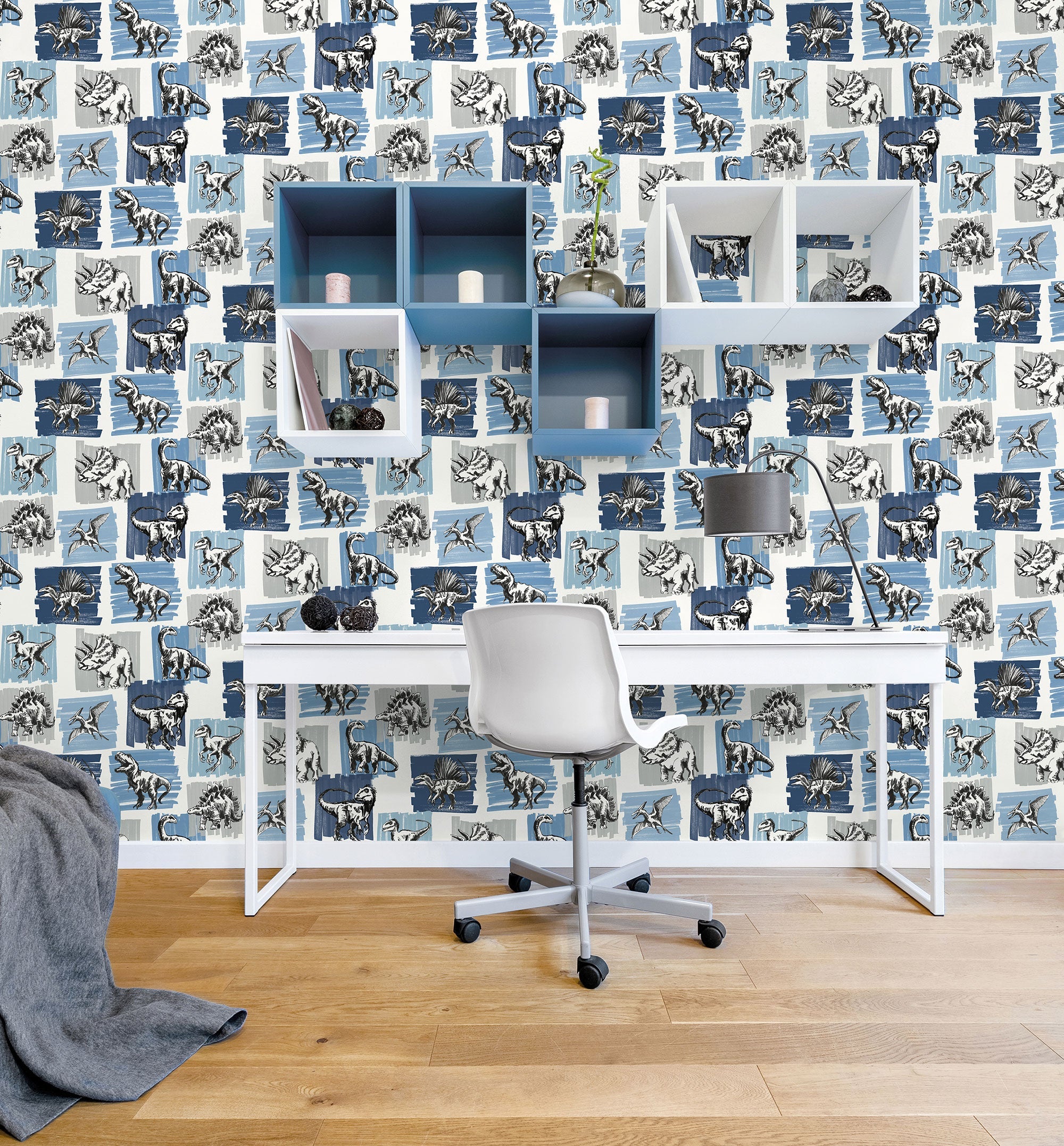 Dinosaurs Blue Kids and Teens Wallpaper by Galerie