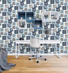 Dinosaurs Blue Kids and Teens Wallpaper by Galerie