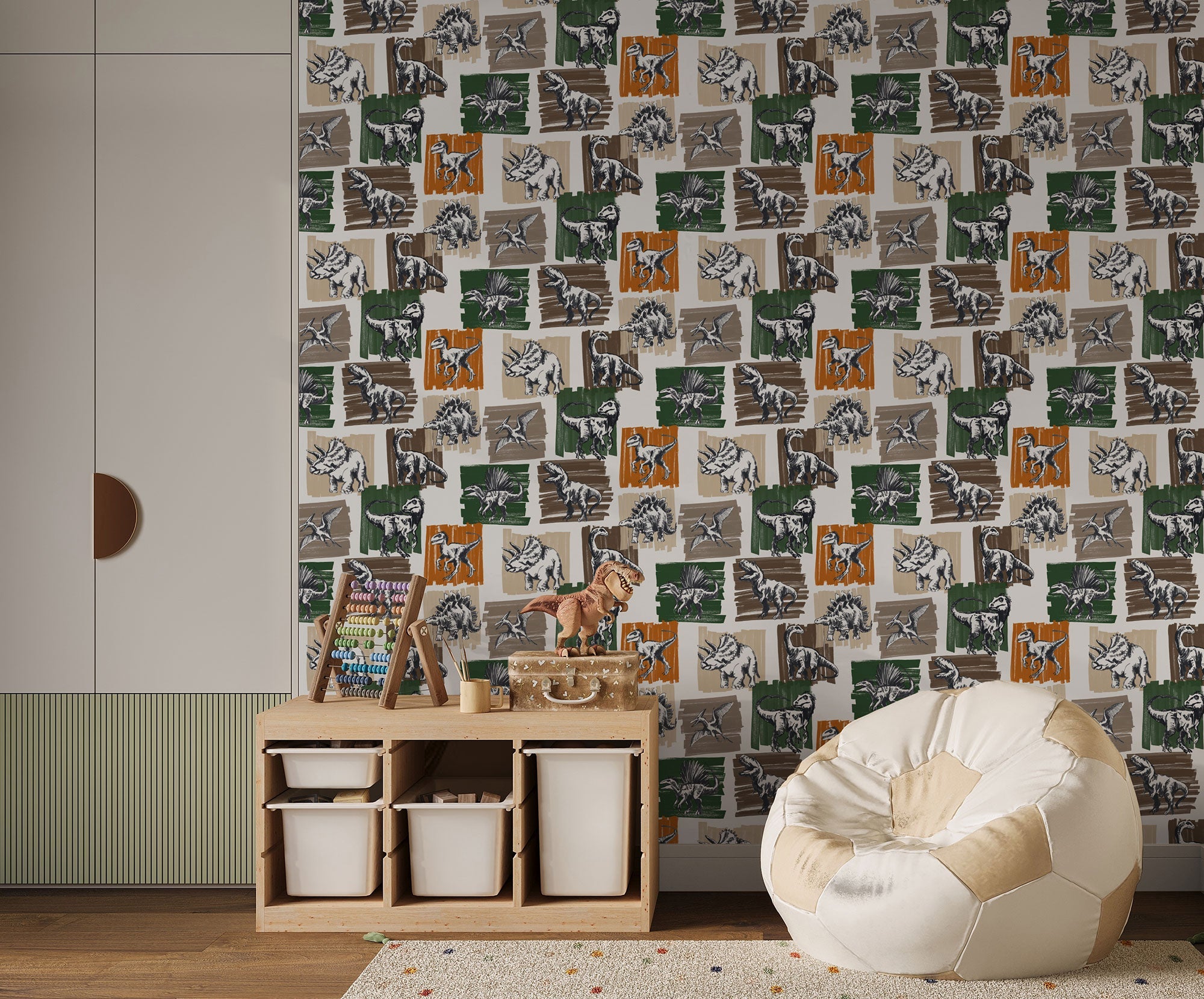 Dinosaurs Green Kids and Teens Wallpaper by Galerie