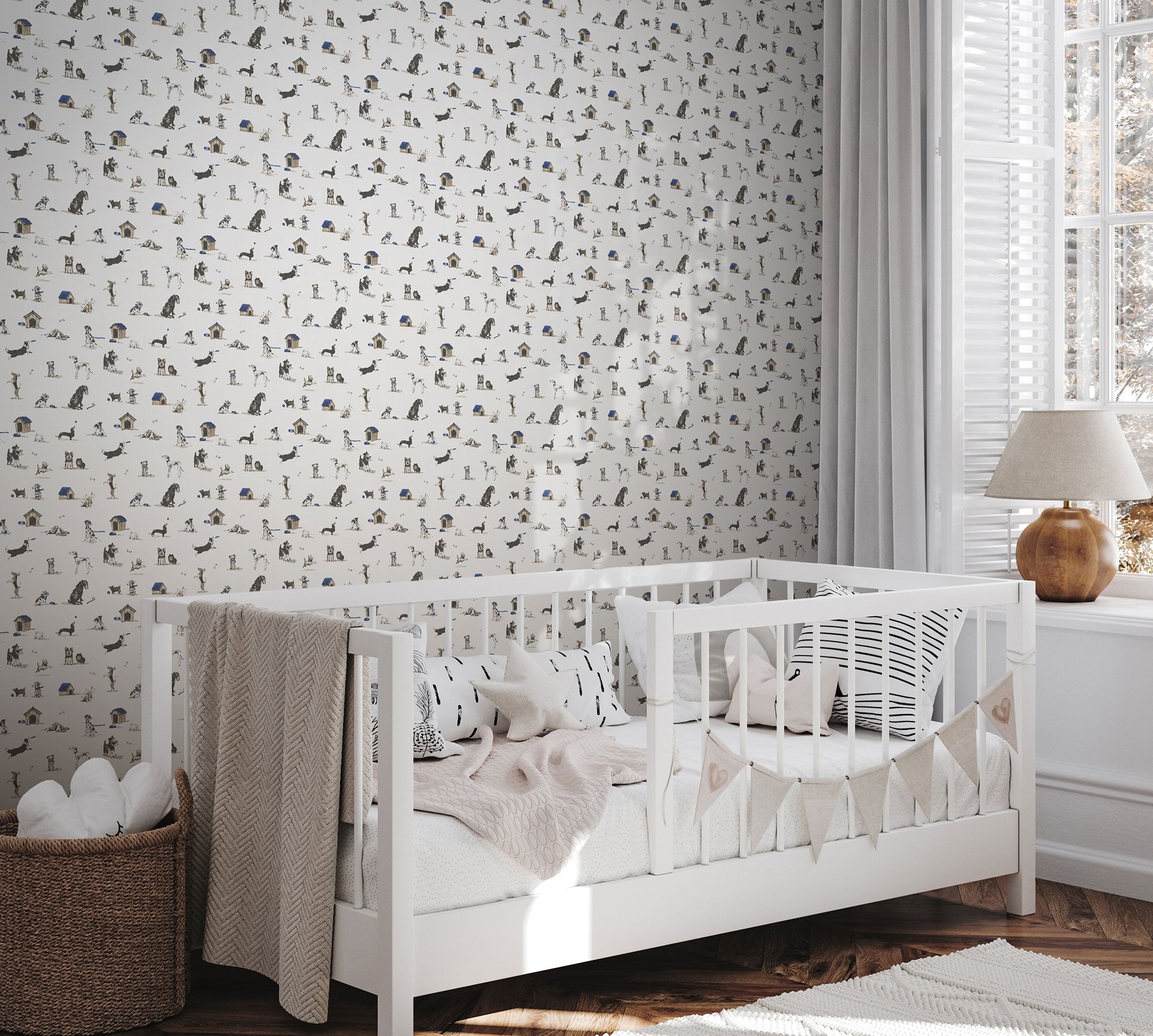 Doggies Beige Kids and Teens Wallpaper by Galerie