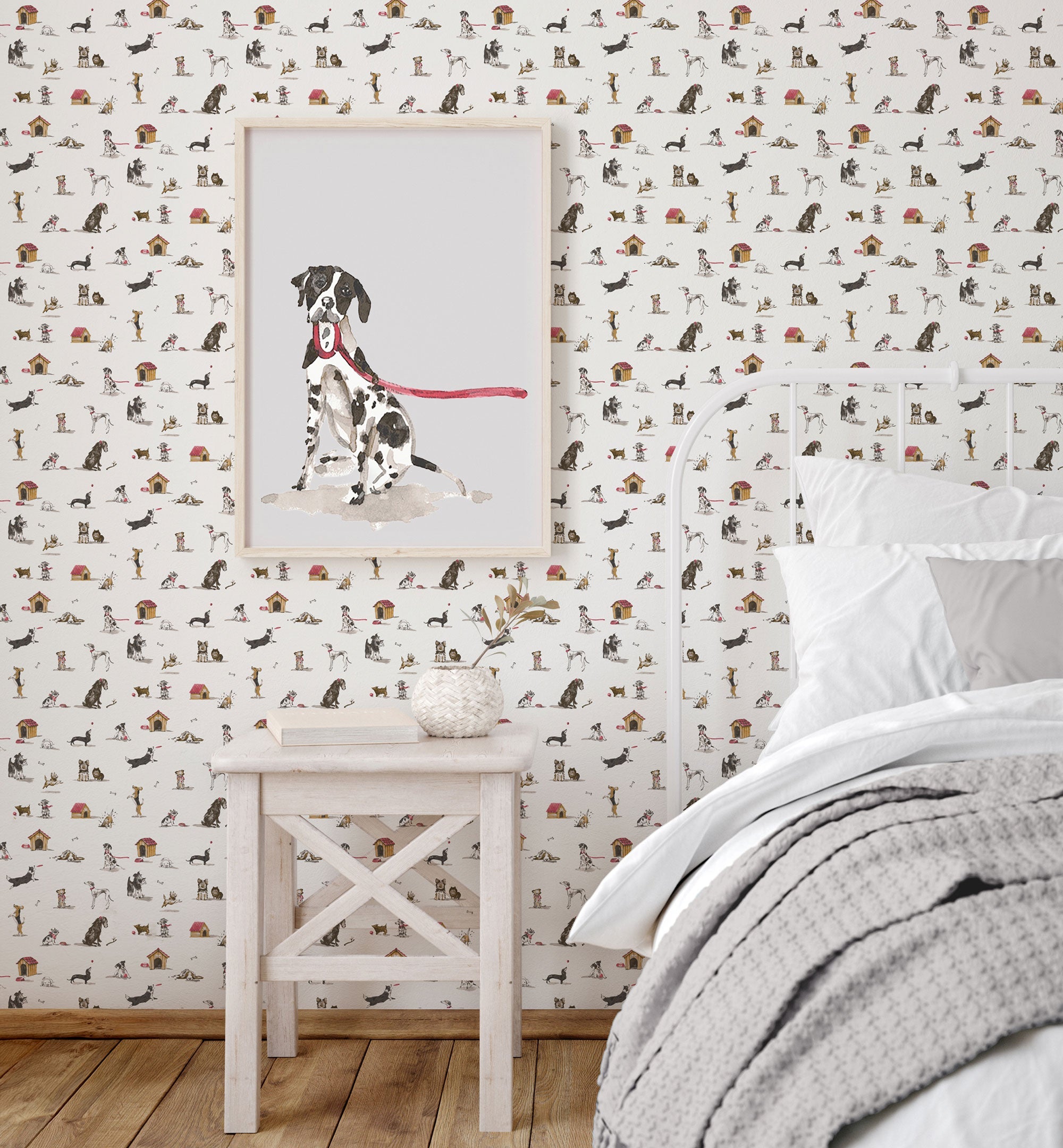 Doggies Beige Kids and Teens Wallpaper by Galerie
