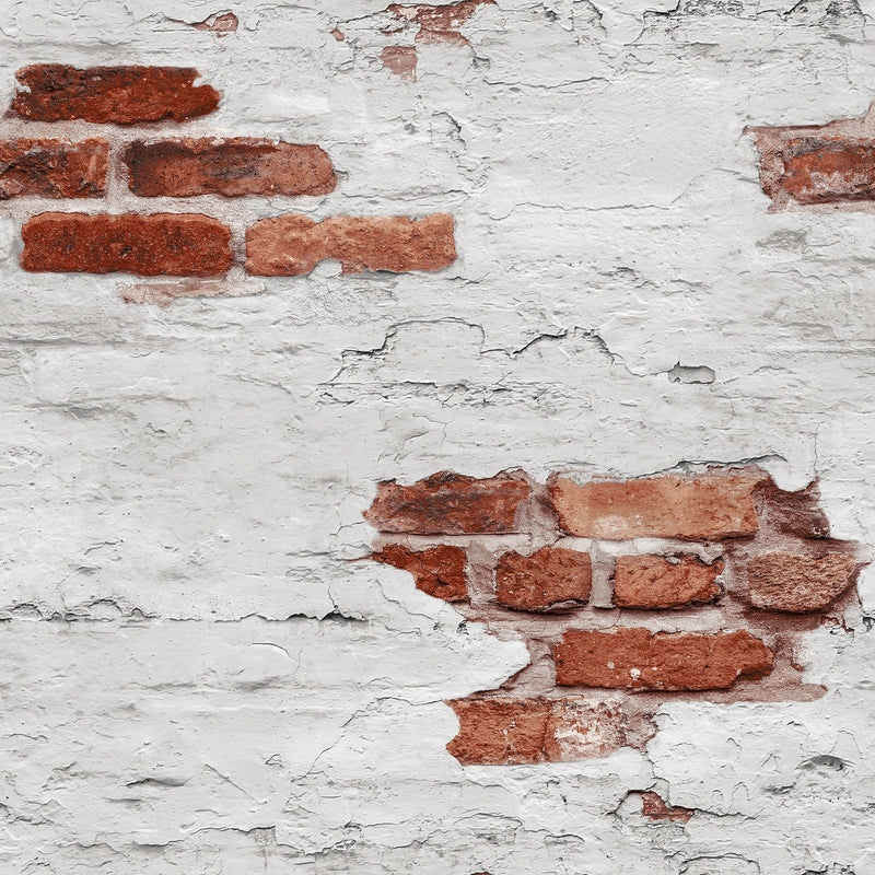 Exposed Brick Silver Grey Kids and Teens Wallpaper by Galerie