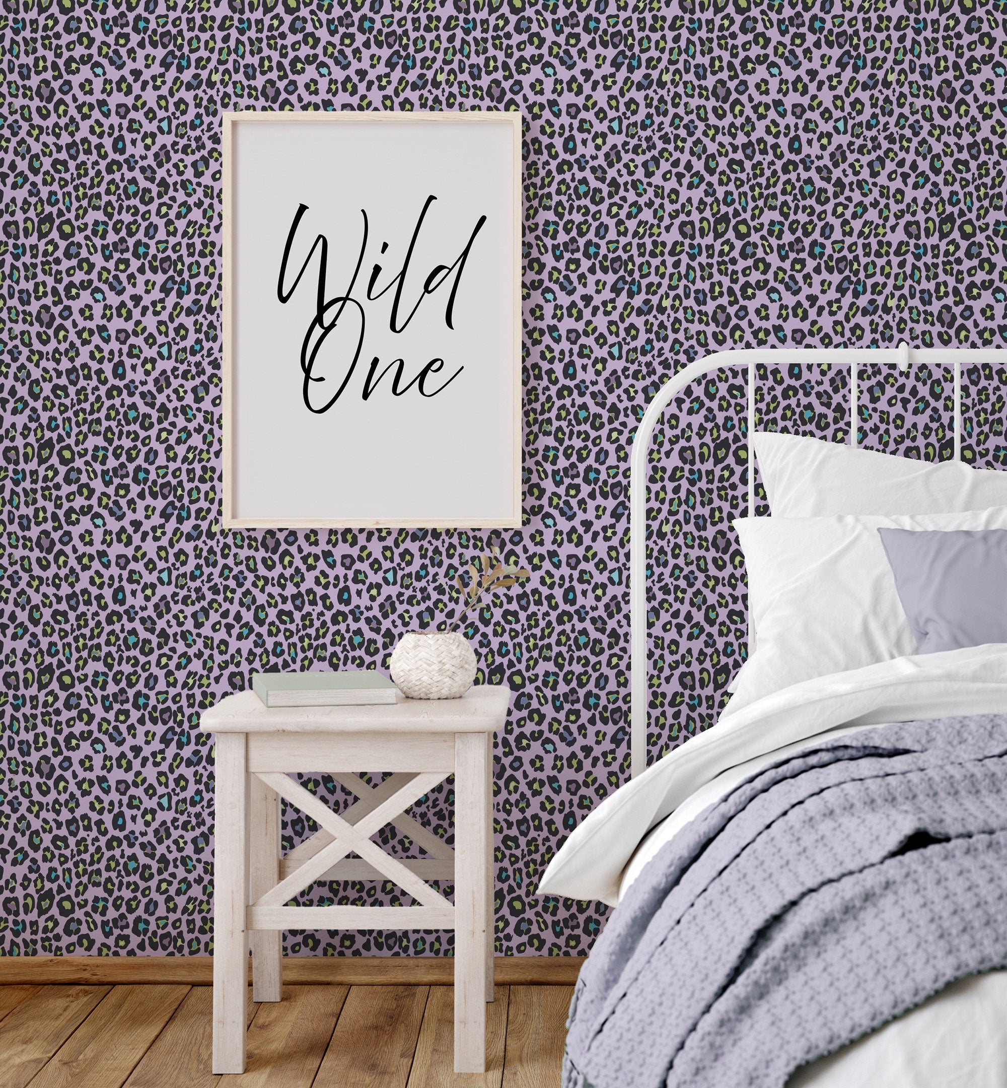 Fun Leopard Purple Lilac Kids and Teens Wallpaper by Galerie