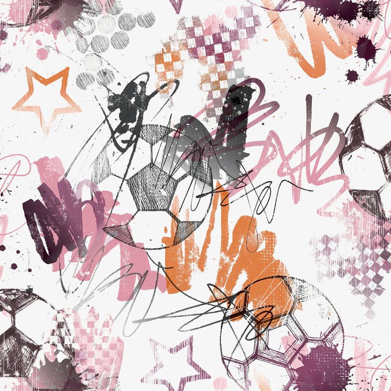 Graffiti Sports Pink Kids and Teens Wallpaper by Galerie