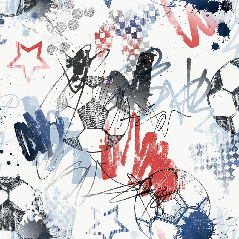 Graffiti Sports Blue Kids and Teens Wallpaper by Galerie