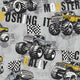 Monster Trucks Silver Grey Kids and Teens Wallpaper by Galerie
