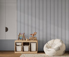Multi Stripe Silver Grey Kids and Teens Wallpaper by Galerie