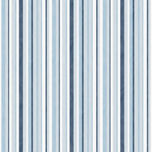 Multi Stripe Blue Kids and Teens Wallpaper by Galerie
