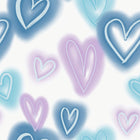 Neon Hearts Blue Kids and Teens Wallpaper by Galerie