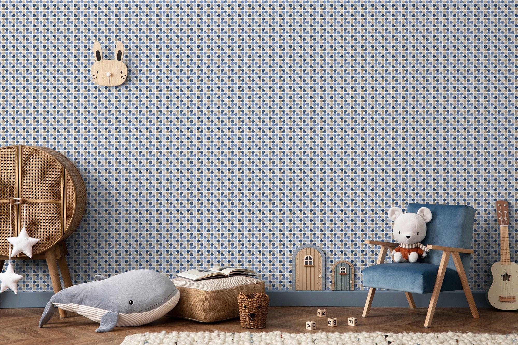 Penny Dots Blue Kids and Teens Wallpaper by Galerie