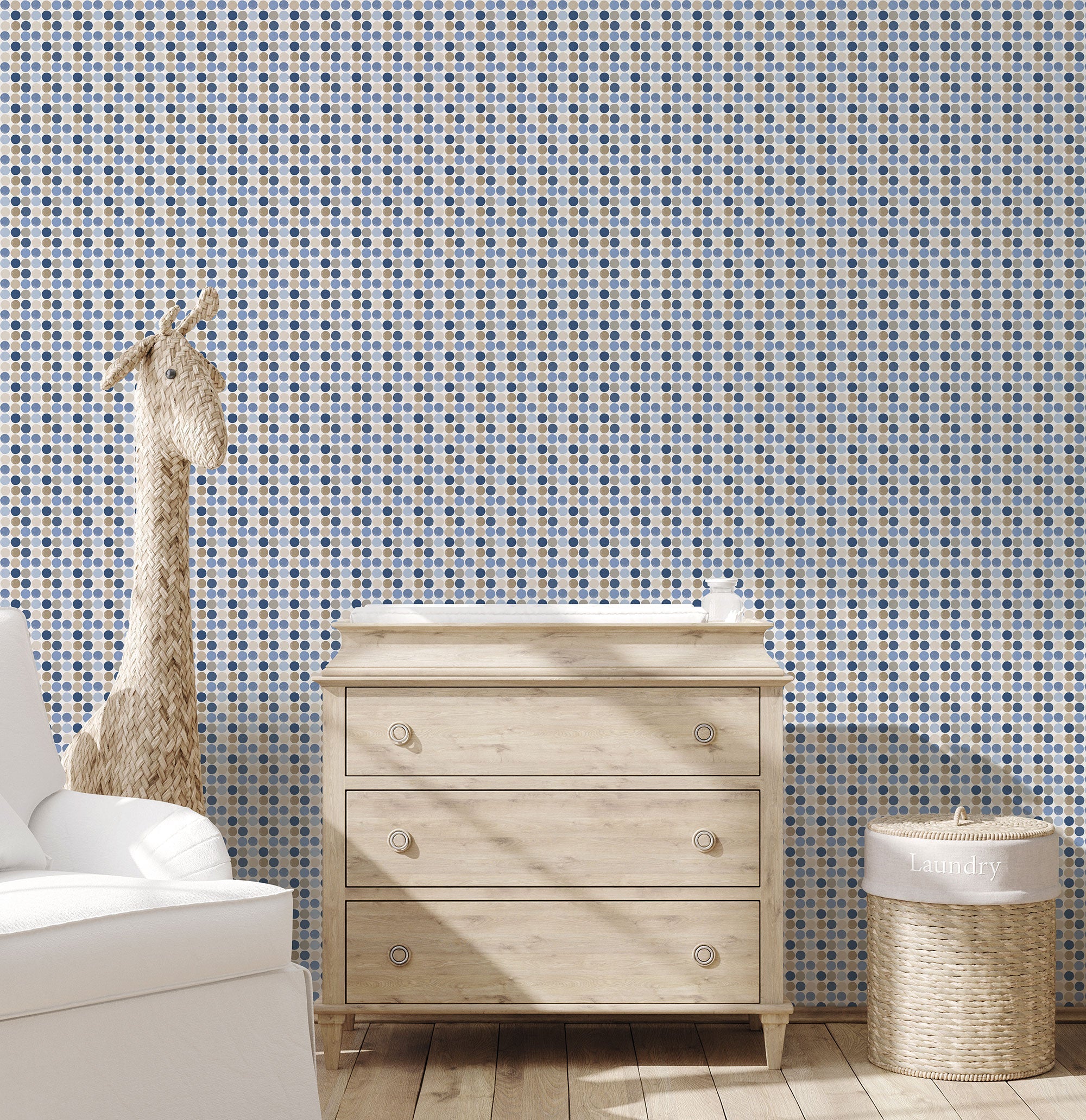 Penny Dots Blue Kids and Teens Wallpaper by Galerie