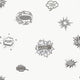 Pop Art Silver Grey Kids and Teens Wallpaper by Galerie