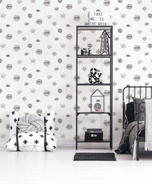 Pop Art Silver Grey Kids and Teens Wallpaper by Galerie