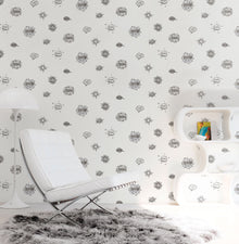 Pop Art Silver Grey Kids and Teens Wallpaper by Galerie