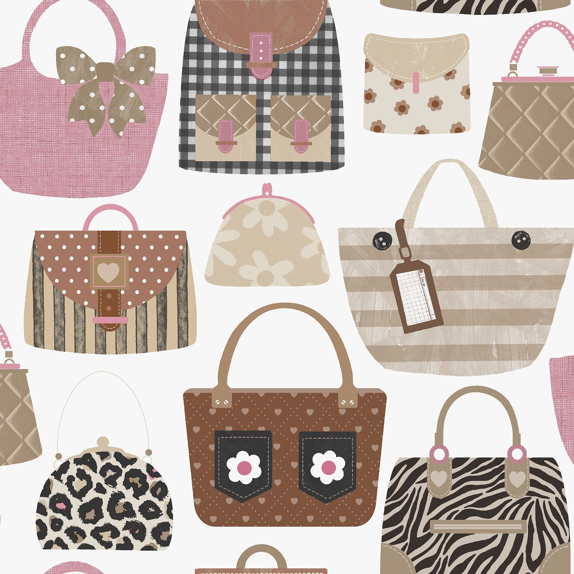 Purses Beige Kids and Teens Wallpaper by Galerie