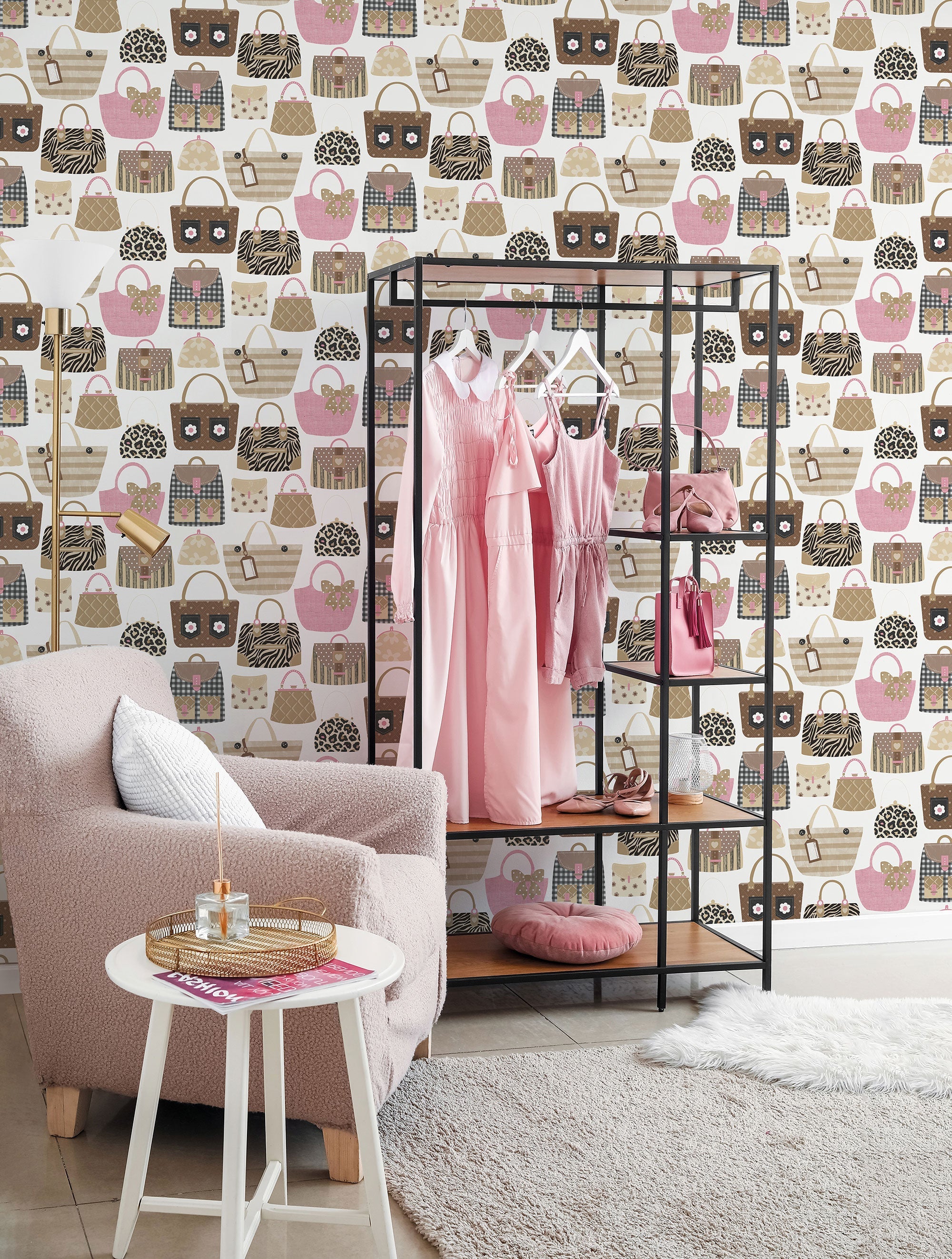 Purses Beige Kids and Teens Wallpaper by Galerie