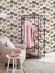 Purses Beige Kids and Teens Wallpaper by Galerie