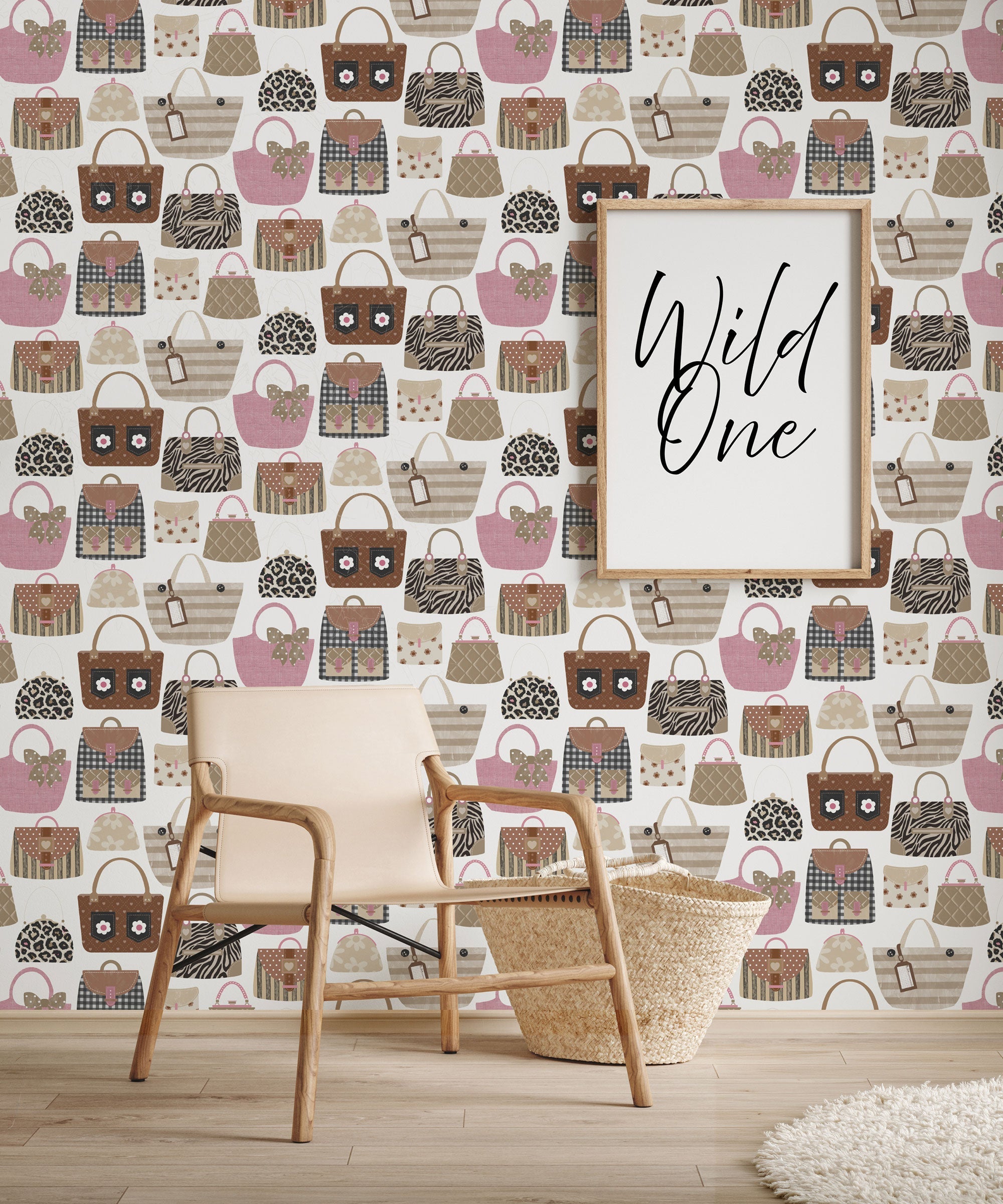 Purses Beige Kids and Teens Wallpaper by Galerie