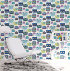 Purses Blue Kids and Teens Wallpaper by Galerie