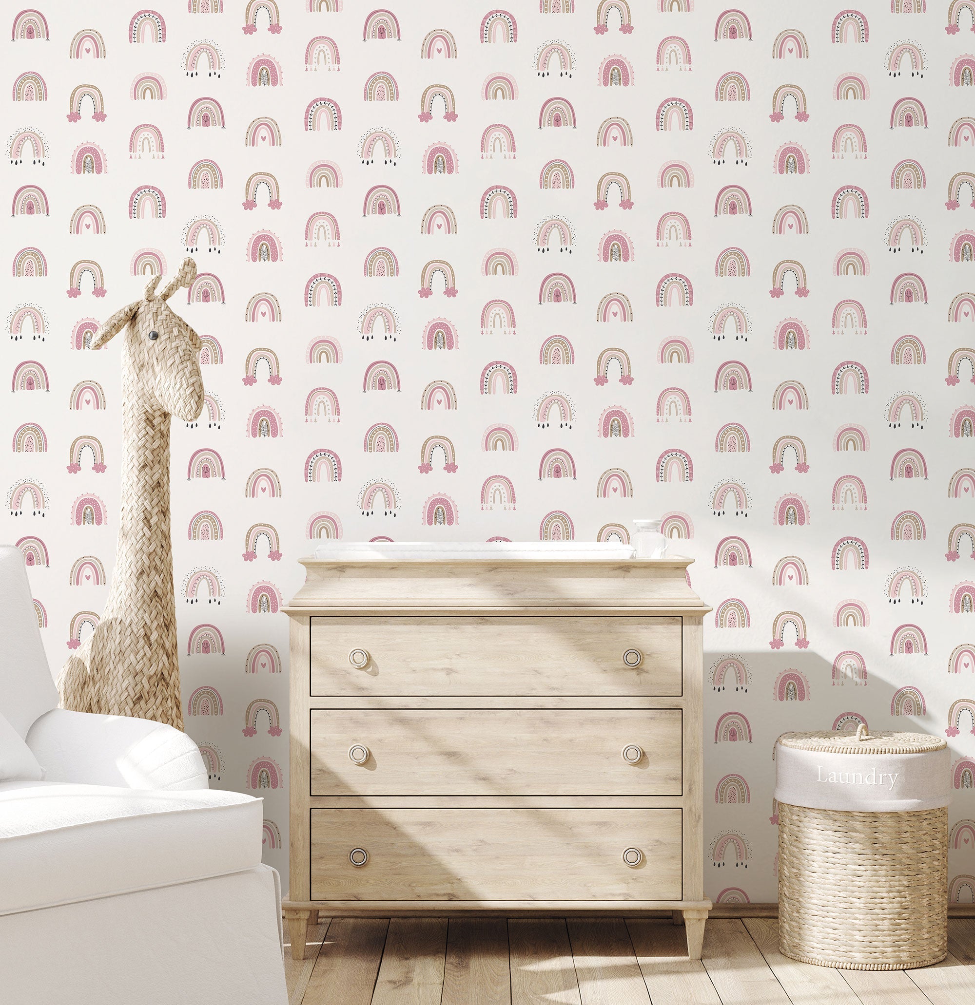 Rainbo-ho Pink Kids and Teens Wallpaper by Galerie