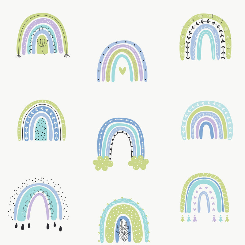 Rainbo-ho Blue Kids and Teens Wallpaper by Galerie