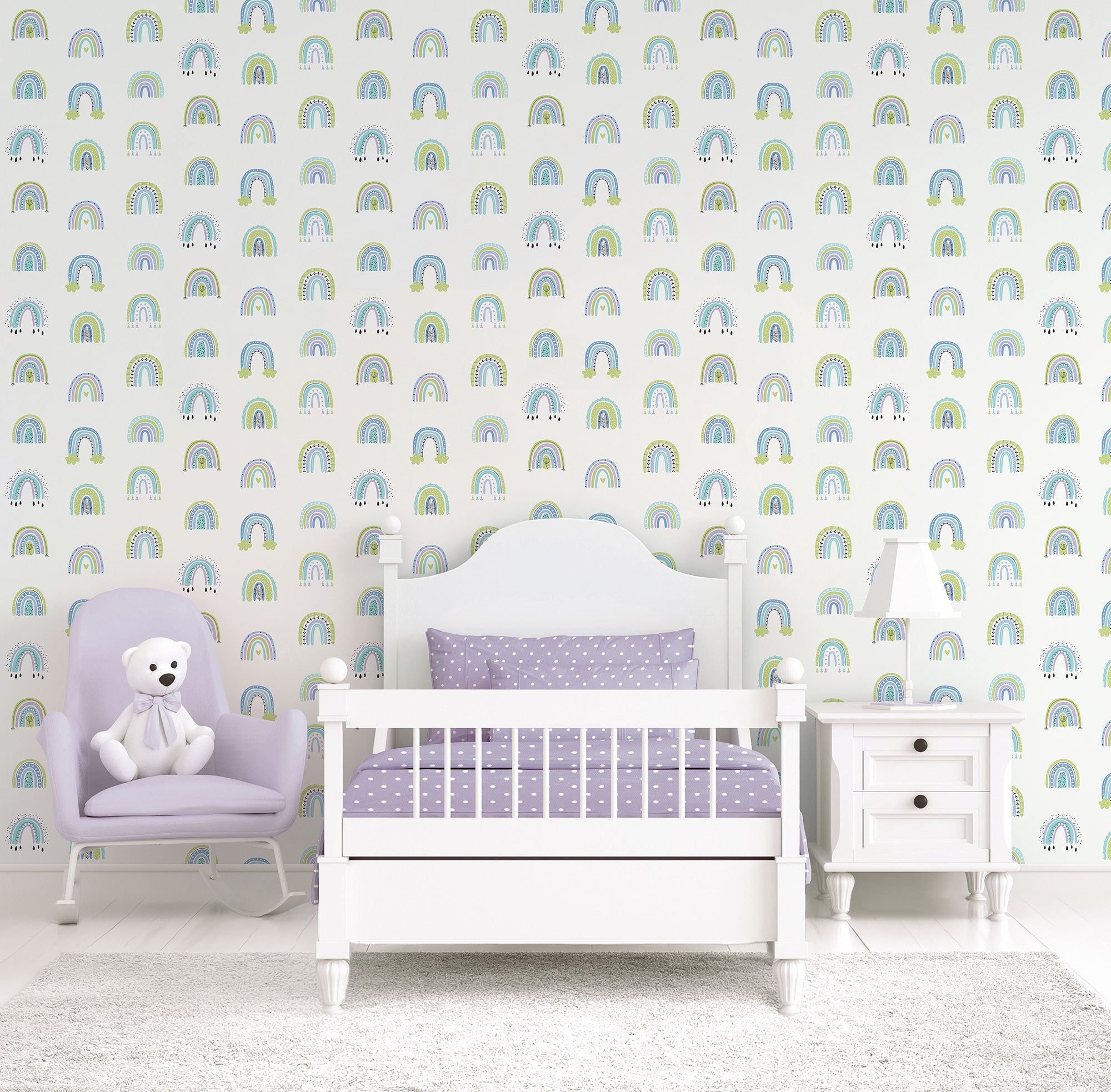 Rainbo-ho Blue Kids and Teens Wallpaper by Galerie