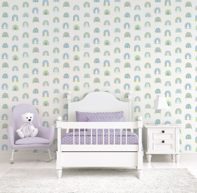 Rainbo-ho Blue Kids and Teens Wallpaper by Galerie