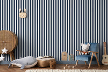 Regency Stripe Blue Kids and Teens Wallpaper by Galerie