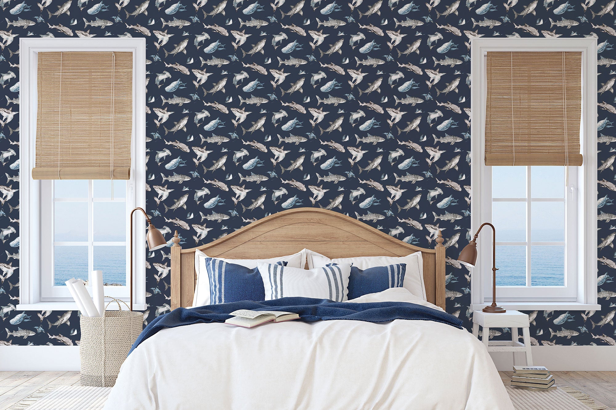 Sharks Blue Kids and Teens Wallpaper by Galerie