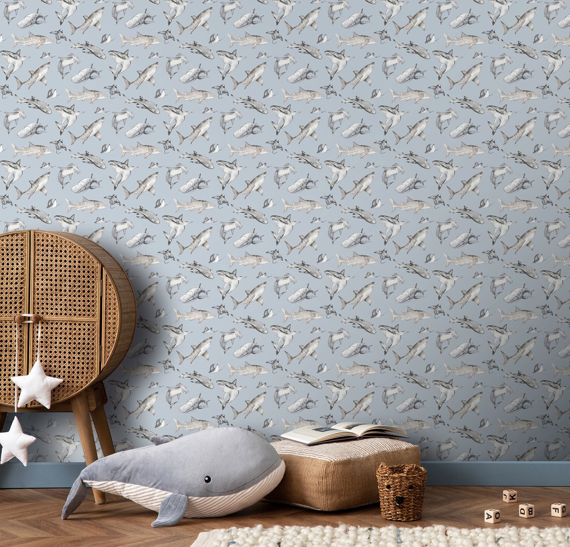 Sharks Blue Kids and Teens Wallpaper by Galerie