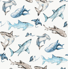 Sharks Blue Kids and Teens Wallpaper by Galerie