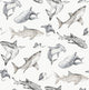 Sharks Silver Grey Kids and Teens Wallpaper by Galerie