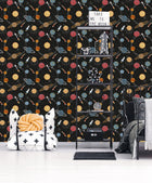 Solar System Black Kids and Teens Wallpaper by Galerie
