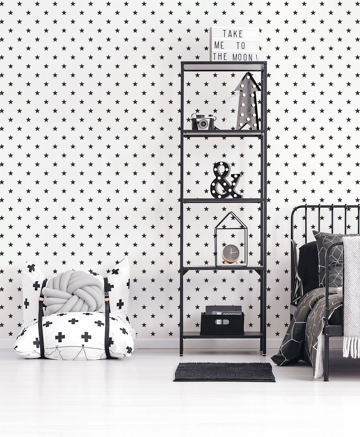 Stars Black Kids and Teens Wallpaper by Galerie