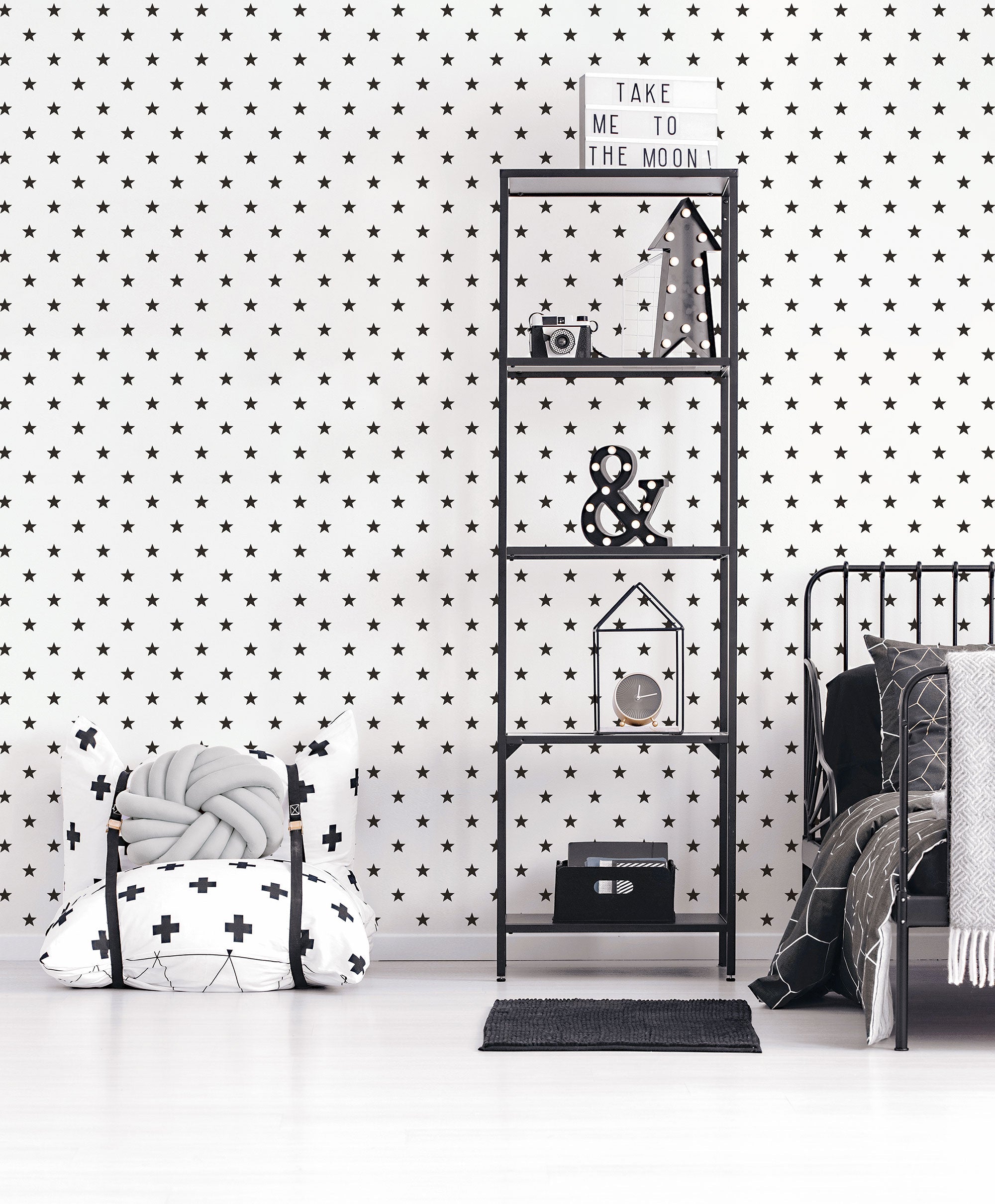 Stars Black Kids and Teens Wallpaper by Galerie