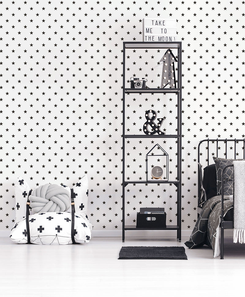 Stars Black Kids and Teens Wallpaper by Galerie