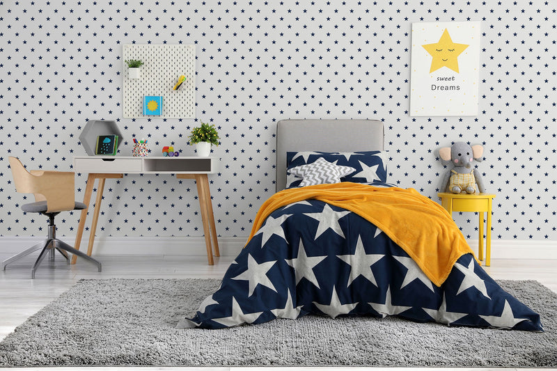 Stars Blue Kids and Teens Wallpaper by Galerie