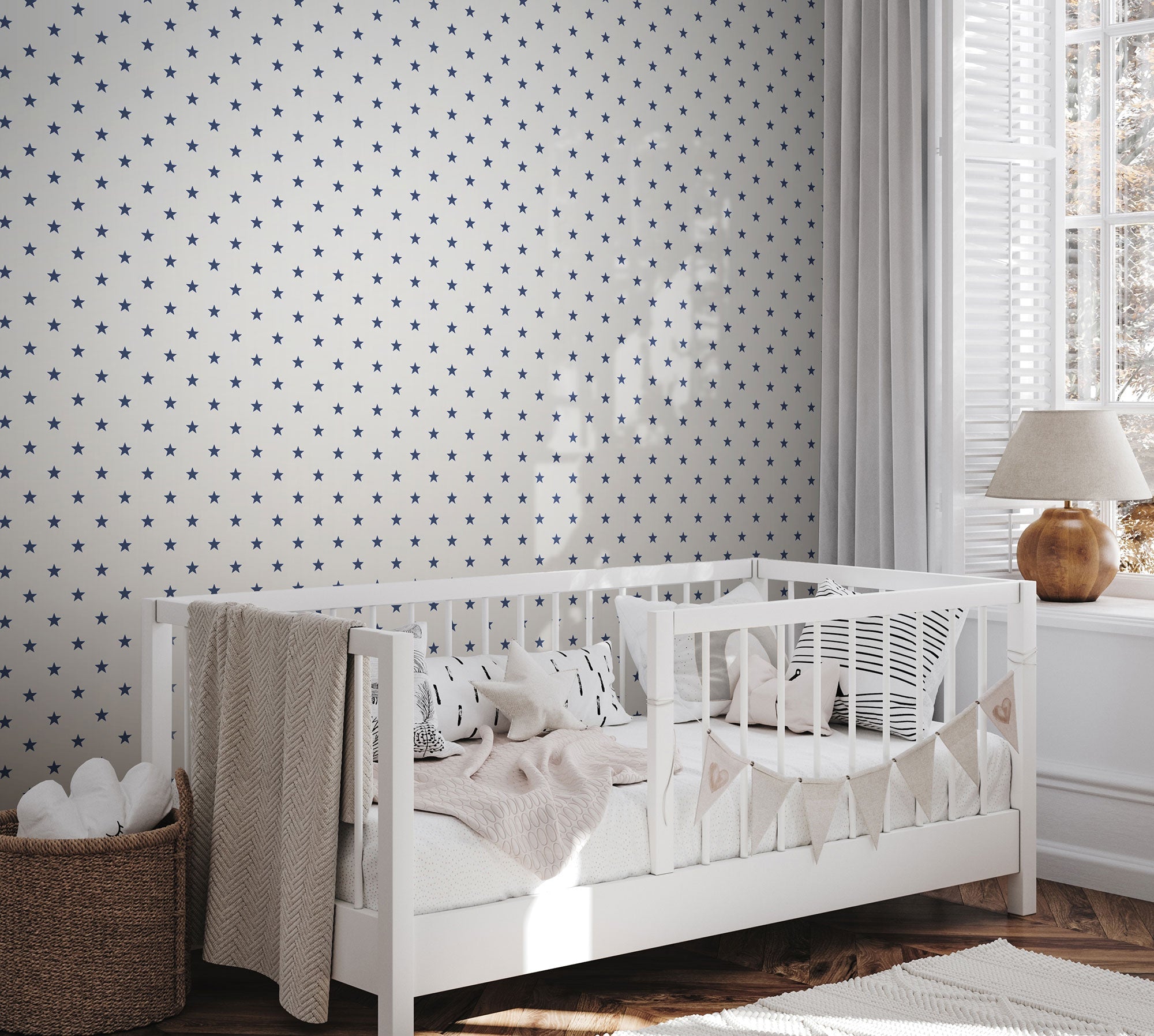 Stars Blue Kids and Teens Wallpaper by Galerie